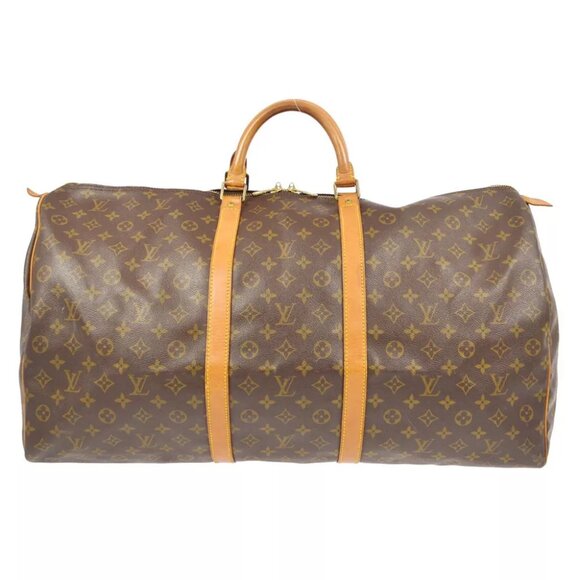 LOUIS VUITTON KEEPALL 60 TRAVEL HANDBAG PURSE MONOGRAM - Picture 1 of 11